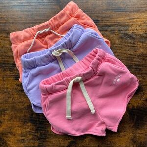 Bundle of 3 Old Navy Toddler Shorts Girl 18-24 months, Pink, Purple, Orange Soft